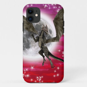 Capa Para iPhone Da Case-Mate Dragão Negro - Criatura Fantástica Mítica Céu Verm