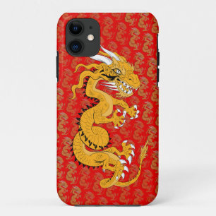 Capa Para iPhone Da Case-Mate Dragão ouro em Vermelho