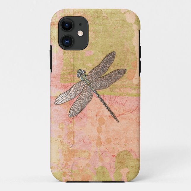 Capa Para iPhone Da Case-Mate Dragonfly de Impressões Rosa (Verso)