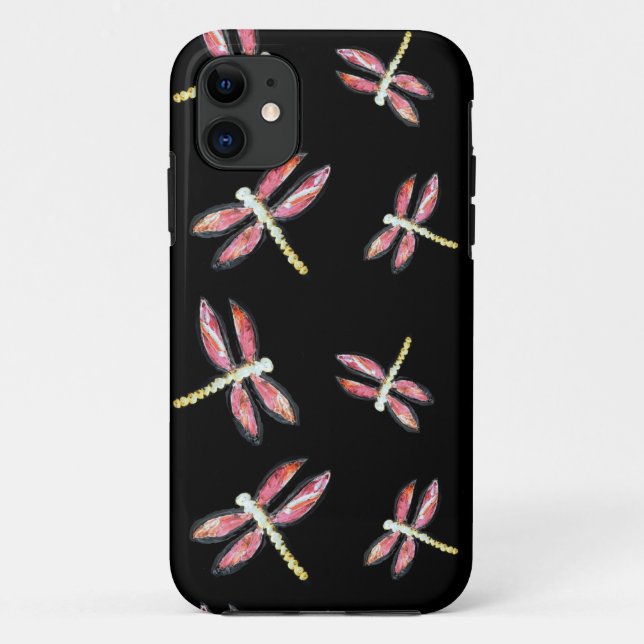 Capa Para iPhone Da Case-Mate Dragonfly Rosa Dançante Inseto (Verso)