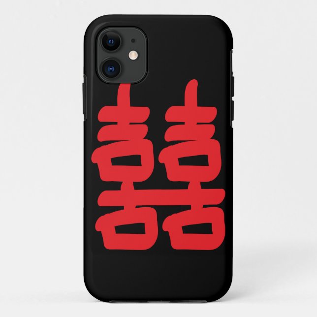 Capa Para iPhone Da Case-Mate Dupla Felicidade em Caso Vermelho (Verso)
