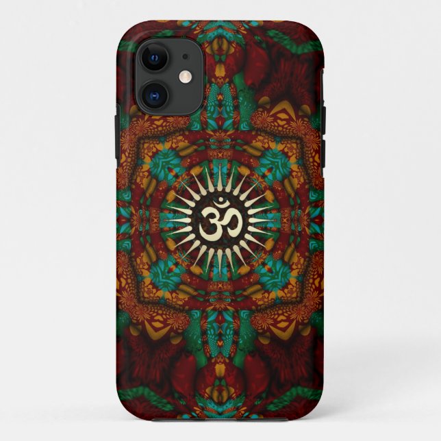 Capa Para iPhone Da Case-Mate Earthy Batik Dourado Aum iPhone 5 Case-Mate (Verso)