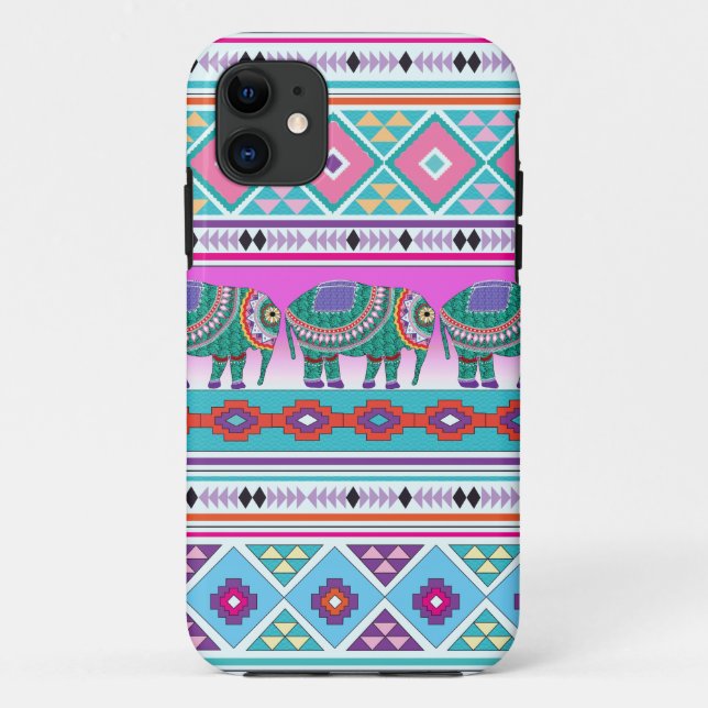 Capa Para iPhone Da Case-Mate Elefante com padrão asteca (Verso)