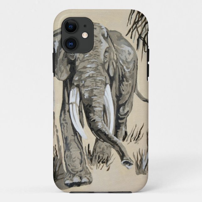 Capa Para iPhone Da Case-Mate Elefante Passando Pela Arte De Savana (Verso)