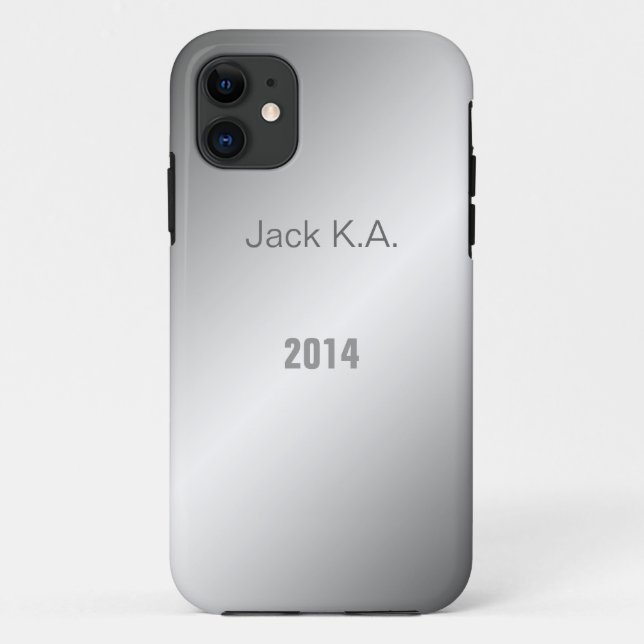 Capa Para iPhone Da Case-Mate Elegante caixa de metal cinza brilhante como iPhon (Verso)