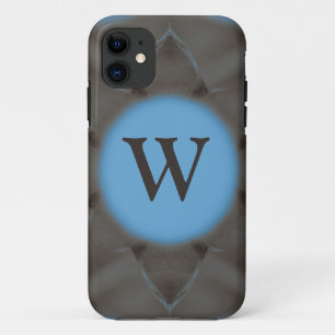 Capa Para iPhone Da Case-Mate Elegante monograma cinza azul