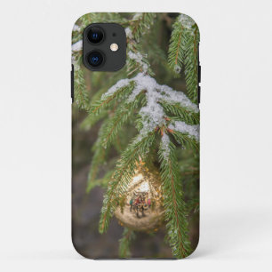 Capa Para iPhone Da Case-Mate Enfeites de natal de vidro Dourados na árvore
