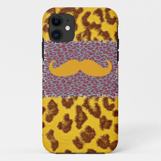 Capa Para iPhone Da Case-Mate Engraçado bigode e impressão leopardo (Verso)