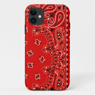 Capa Para iPhone Da Case-Mate Envoltório ocidental vermelho do tecido do lenço