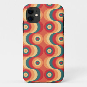 Capa Para iPhone Da Case-Mate Escarlate retro do teste padrão do papel de pared