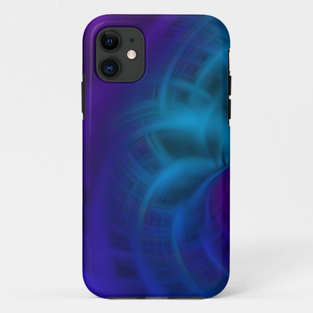 Capa Para iPhone Da Case-Mate Esfregaço azul e roxo (Verso)