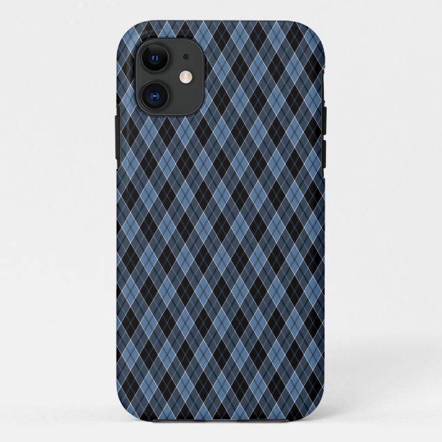 Capa Para iPhone Da Case-Mate Espelho Azul Escuro Branco Stripes Diamante (Verso)