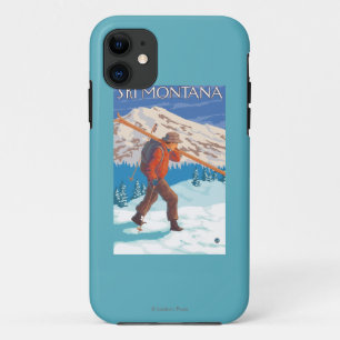 Capa Para iPhone Da Case-Mate Esquis da neve do carregando do esquiador -