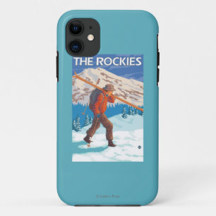 Capa Para iPhone Da Case-Mate Esquis da neve do carregando do esquiador - as