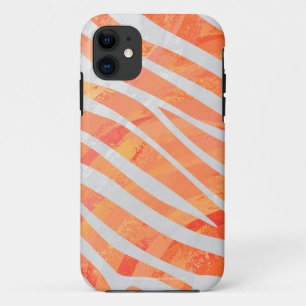 Capa Para iPhone Da Case-Mate Estampa de zebra laranja e branca