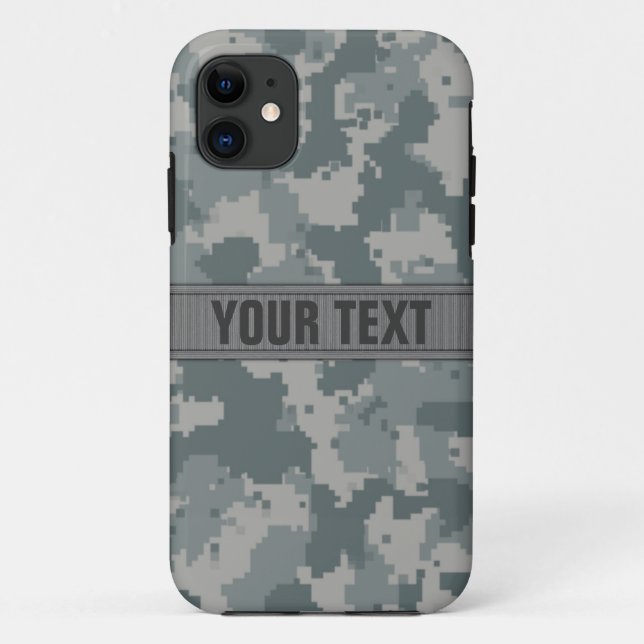Capa Para iPhone Da Case-Mate Estilo Camo cinzento #2 da ACU personalizado (Verso)