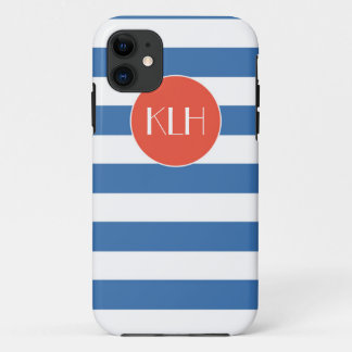 Capa Para iPhone Da Case-Mate Estilo Classic Blue Stripes Cabana