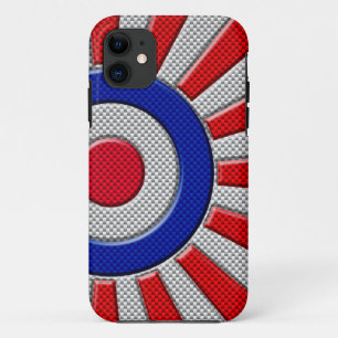 Capa Para iPhone Da Case-Mate Estilo de Fibra de Carbono de Roundel Sunburst