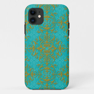 Capa Para iPhone Da Case-Mate Estilo Vintage Damasco Turquesa Água-Marinha Padrã