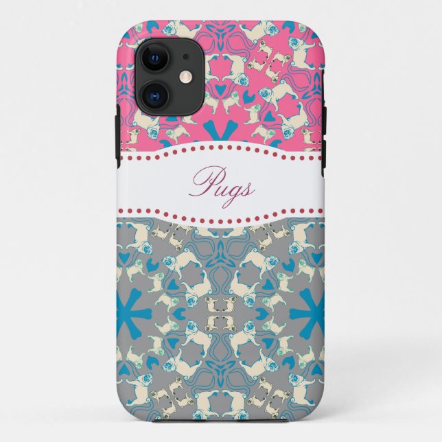 Capa Para iPhone Da Case-Mate Estojo de Padrão Pug (Verso)
