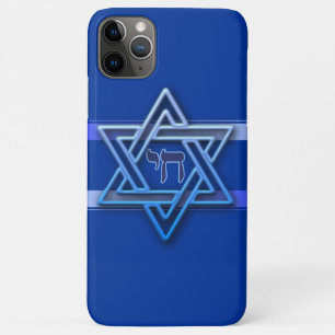 Capa Para iPhone Da Case-Mate Estrela Azul e Branca Hebraica Chai de Davi