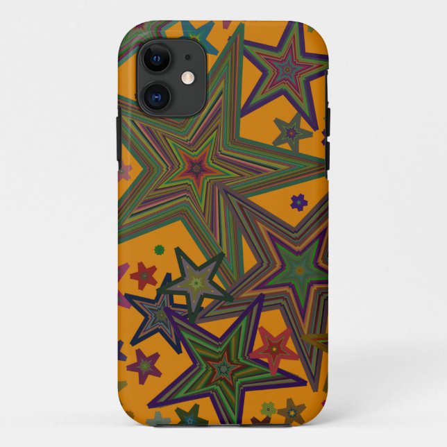 Capa Para iPhone Da Case-Mate Estrelas do Partido Verde Laranja (Verso)