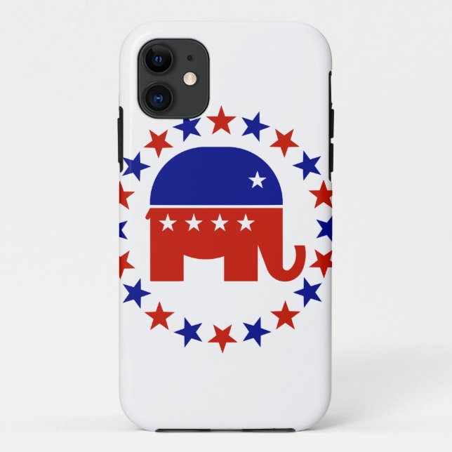 Capa Para iPhone Da Case-Mate Estrelas republicanas orgulhosas do círculo (Verso)
