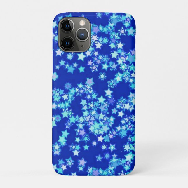 Capa Para iPhone Da Case-Mate Estrelas, tons de azul pálido contra azul escuro (Verso)