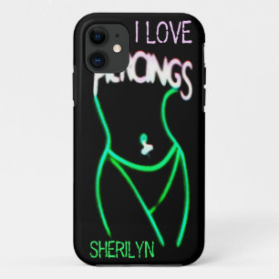 Capa Para iPhone Da Case-Mate EU AMO a caixa de néon verde do iPhone 5 da