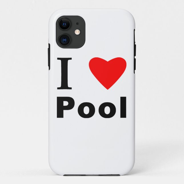 Capa Para iPhone Da Case-Mate Eu Amo Bilhar (Verso)