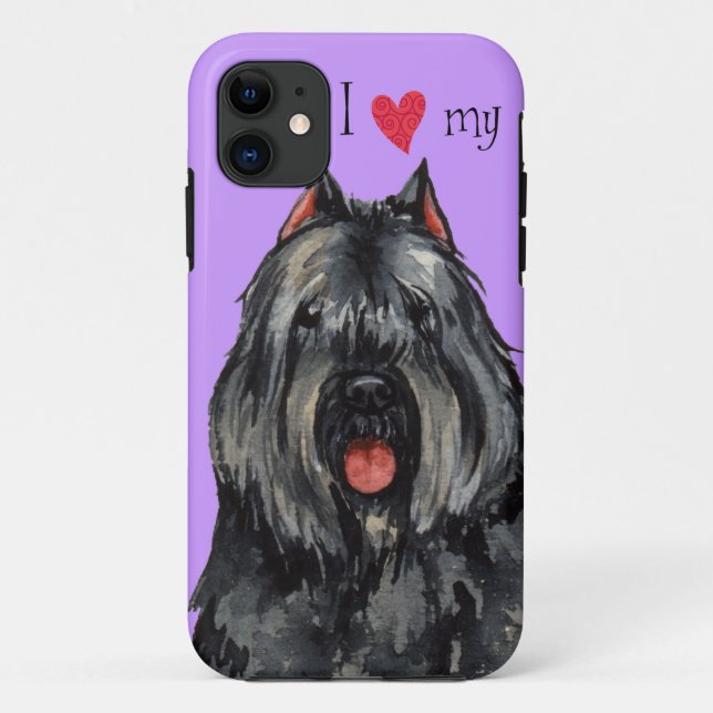 Capa Para iPhone Da Case-Mate Eu amo meu Bouvier (Verso)