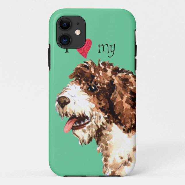 Capa Para iPhone Da Case-Mate Eu amo meu cão de água espanhol (Verso)