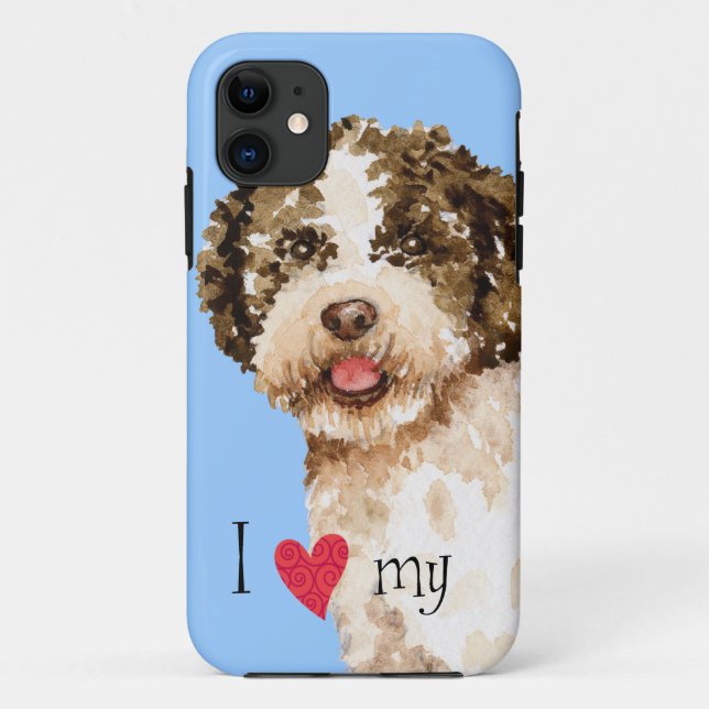 Capa Para iPhone Da Case-Mate Eu amo meu Lagotto (Verso)
