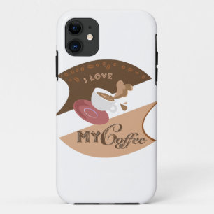 Capa Para iPhone Da Case-Mate Eu amo meu respingo retro de Java do comensal do