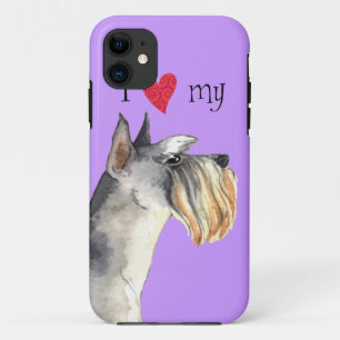 Capa Para iPhone Da Case-Mate Eu amo meu Schnauzer diminuto