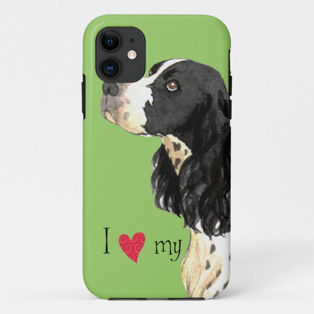 Capa Para iPhone Da Case-Mate Eu amo meu Spaniel de Springer inglês (Verso)