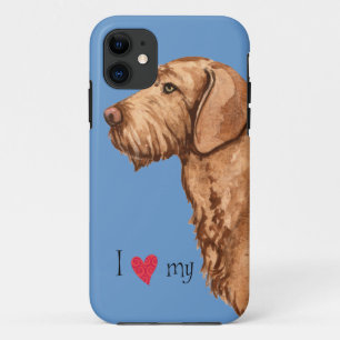 Capa Para iPhone Da Case-Mate Eu amo meu Vizsla Wirehaired