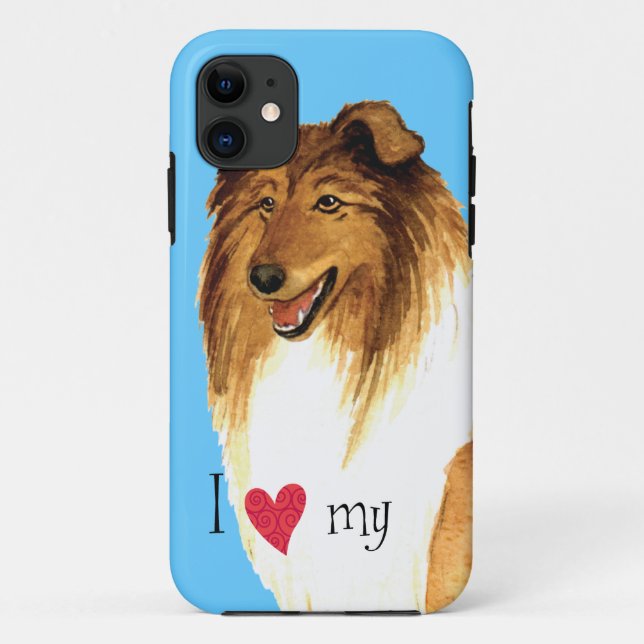 Capa Para iPhone Da Case-Mate Eu amo minha Collie (Verso)