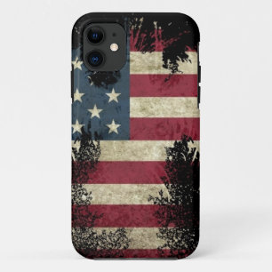 Capa Para iPhone Da Case-Mate EUA/EUA, bandeira SAD sobre fundo negro