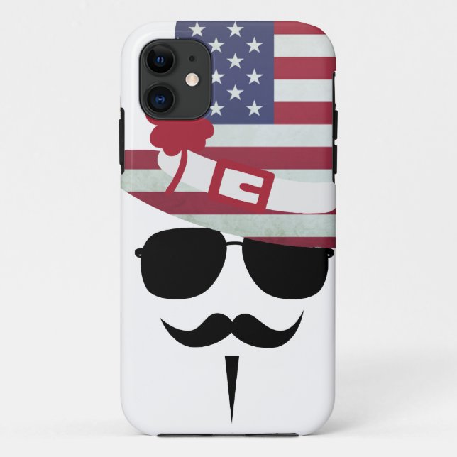 Capa Para iPhone Da Case-Mate EUA fã with Mustache (Verso)