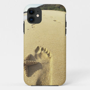 Capa Para iPhone Da Case-Mate EUA, Havaí, Maui, Praia de Makena, Pegada e