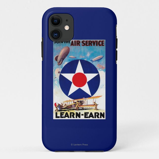 Capa Para iPhone Da Case-Mate EUA - Junte-se ao serviço aéreo Aprender-Ganham (Verso)