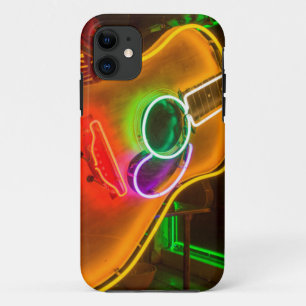 Capa Para iPhone Da Case-Mate EUA, Texas, Austin. Guitarra Neon em Blackmail