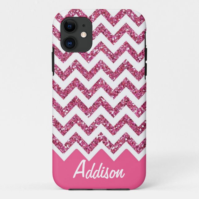 Capa Para iPhone Da Case-Mate Exemplo conhecido de Chevron BLING do brilho (Verso)