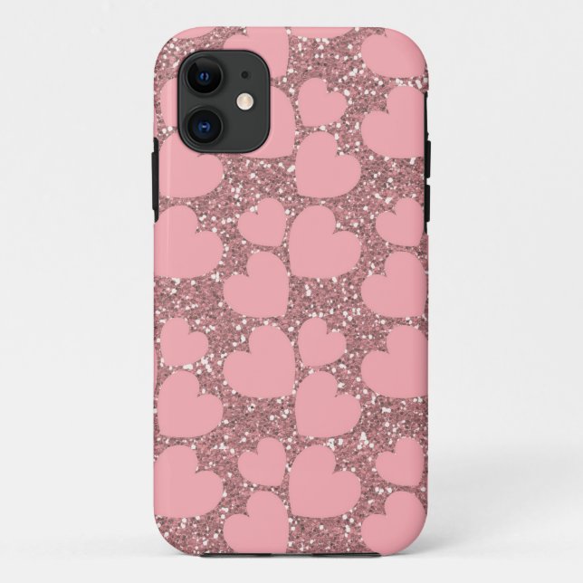 Capa Para iPhone Da Case-Mate Faísca Rosa com Corações (Verso)