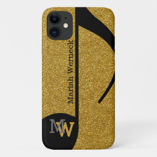 Capa Para iPhone Da Case-Mate falso feito sob encomenda da nota musical dourado