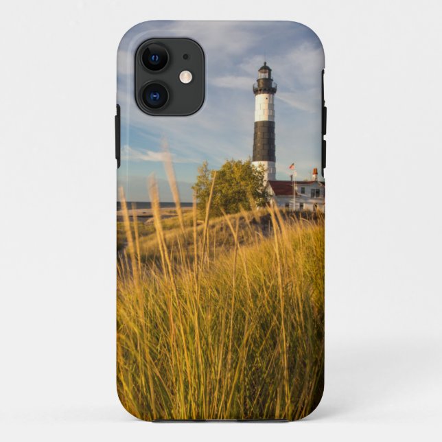 Capa Para iPhone Da Case-Mate Farol Big Sable Point no Lago Michigan (Verso)