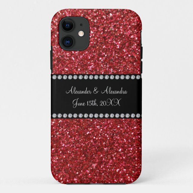 Capa Para iPhone Da Case-Mate Favoritos de casamento com relva vermelha (Verso)