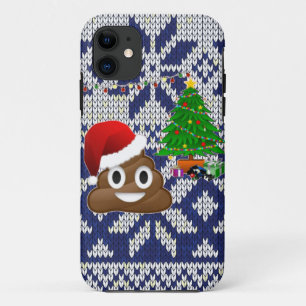 Capa Para iPhone Da Case-Mate feio cocô de suéter de Natal emoji