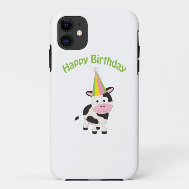 Capa Para iPhone Da Case-Mate Feliz aniversário vaca (Verso)